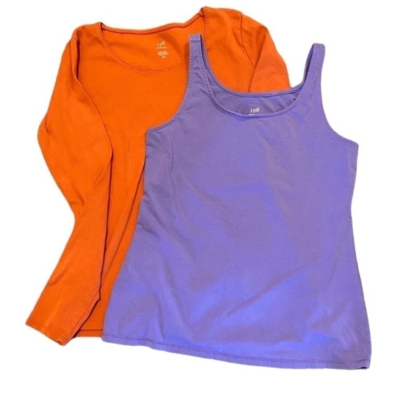 J. Jill Tops - J Jill 2 Tops Bundle Orange Purple Sz Small